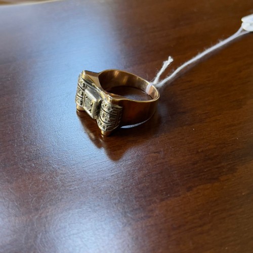 Antika Yılan Desenli Pırlantalı Yüzük