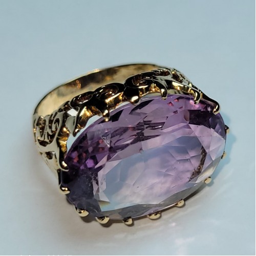 Ametist Taşlı Altın YÜZÜK