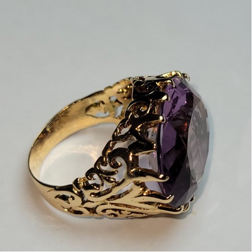 Ametist Taşlı Altın YÜZÜK